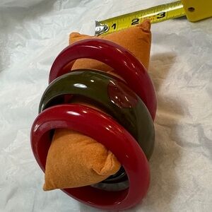Vintage Bakelite Red and Green bracelets